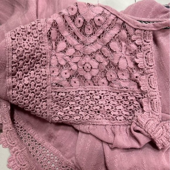 Knox Rose Boho Light Mauve Women's size XXL Casual Top Lace and Tassels Details - Picture 11 of 12